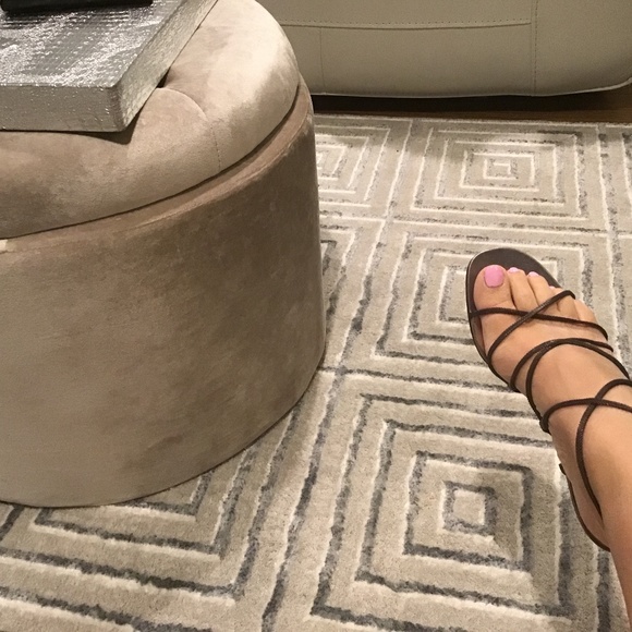 Chanel gunmetal  VINTAGE SANDALS. CIRCA 1999 - Picture 1 of 12